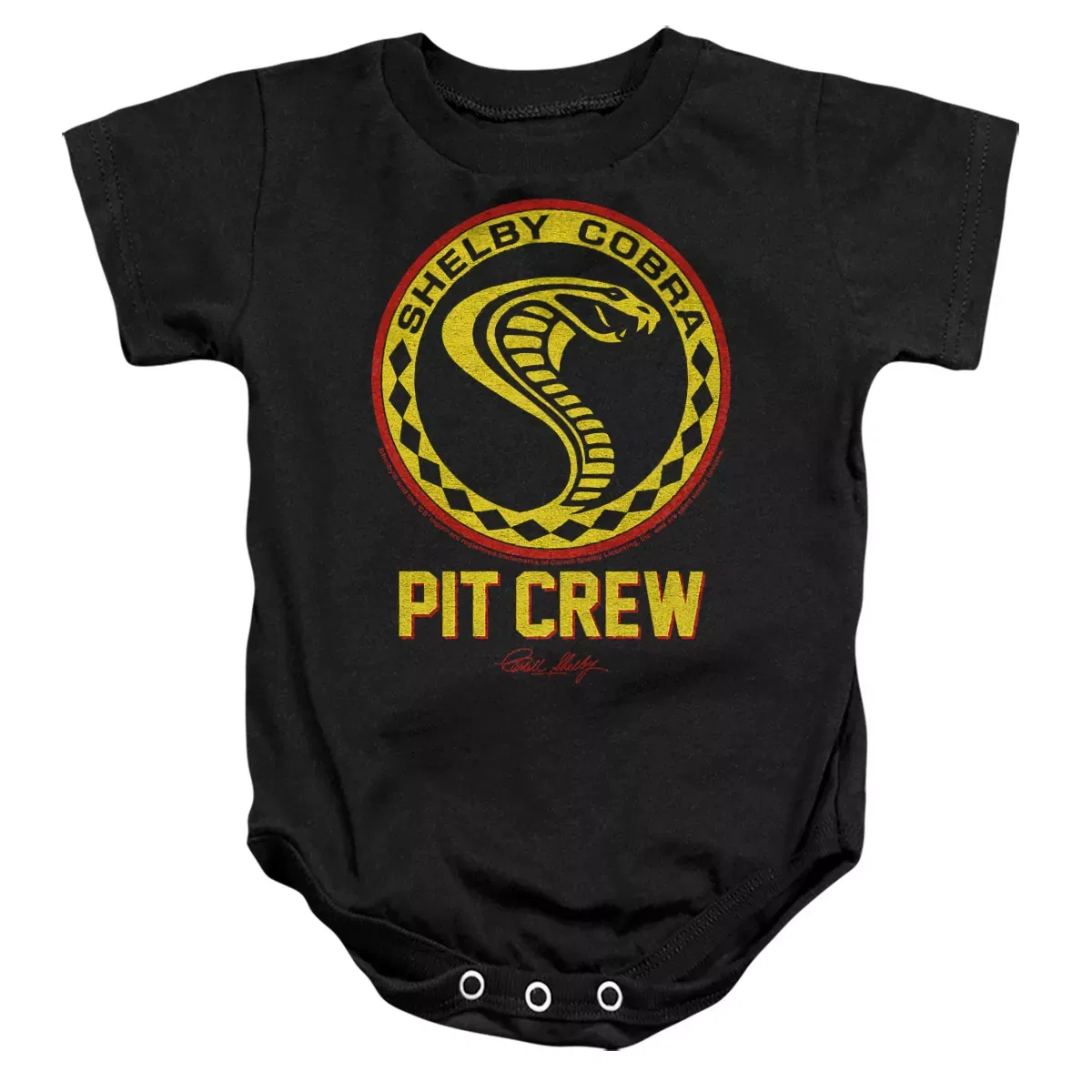 Детское боди с коротким рукавом Carroll Shelby Vintage Pit Crew Badge Shelby, Black