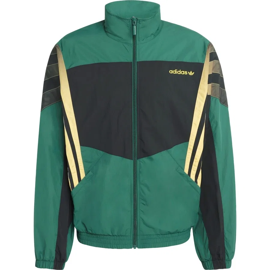 Спортивная куртка с длинным рукавом и воротником-стойкой Santiago Track Top adidas, Зеленый — фото 3