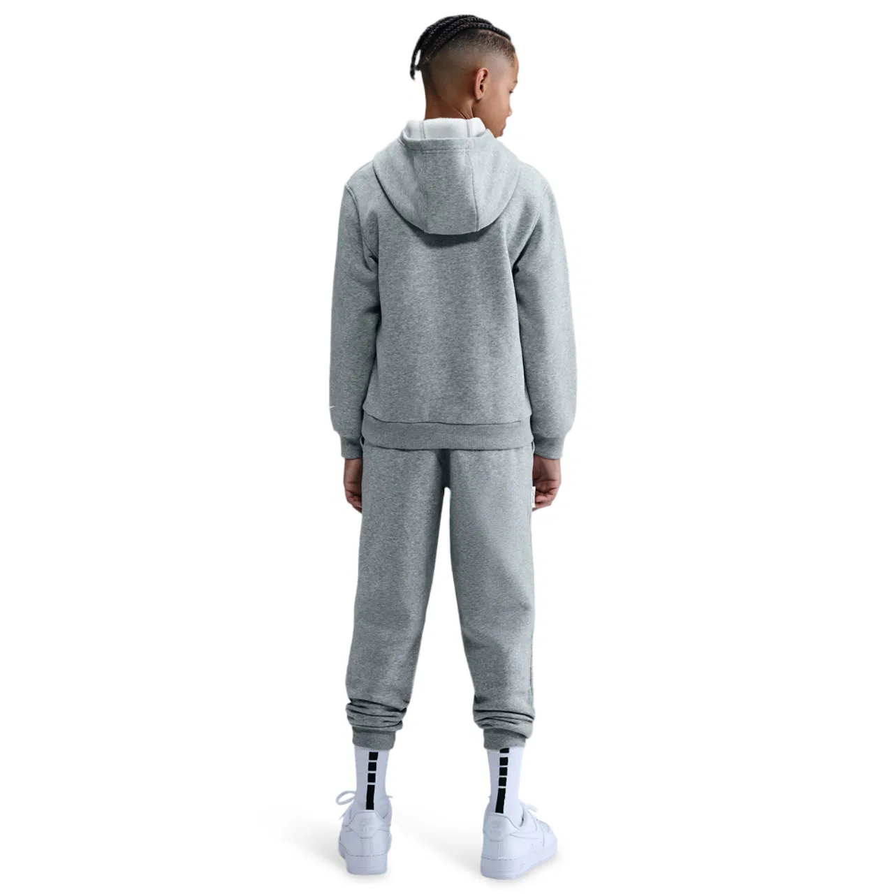 Спортивные брюки для мальчиков Caitlin Clark Essentials Fleece Nike, цвет Dk Grey Heather/White/White — фото 4