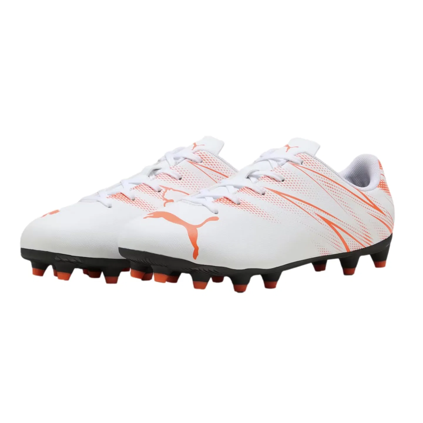 Детские футбольные бутсы для мальчиков с шипами Attacanto PUMA PUMA White Red Incandescent — фото 3