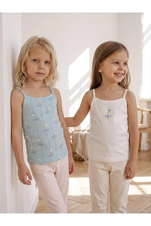 Детский комплект маек для девочек без рукавов Civil Girls, Standard
