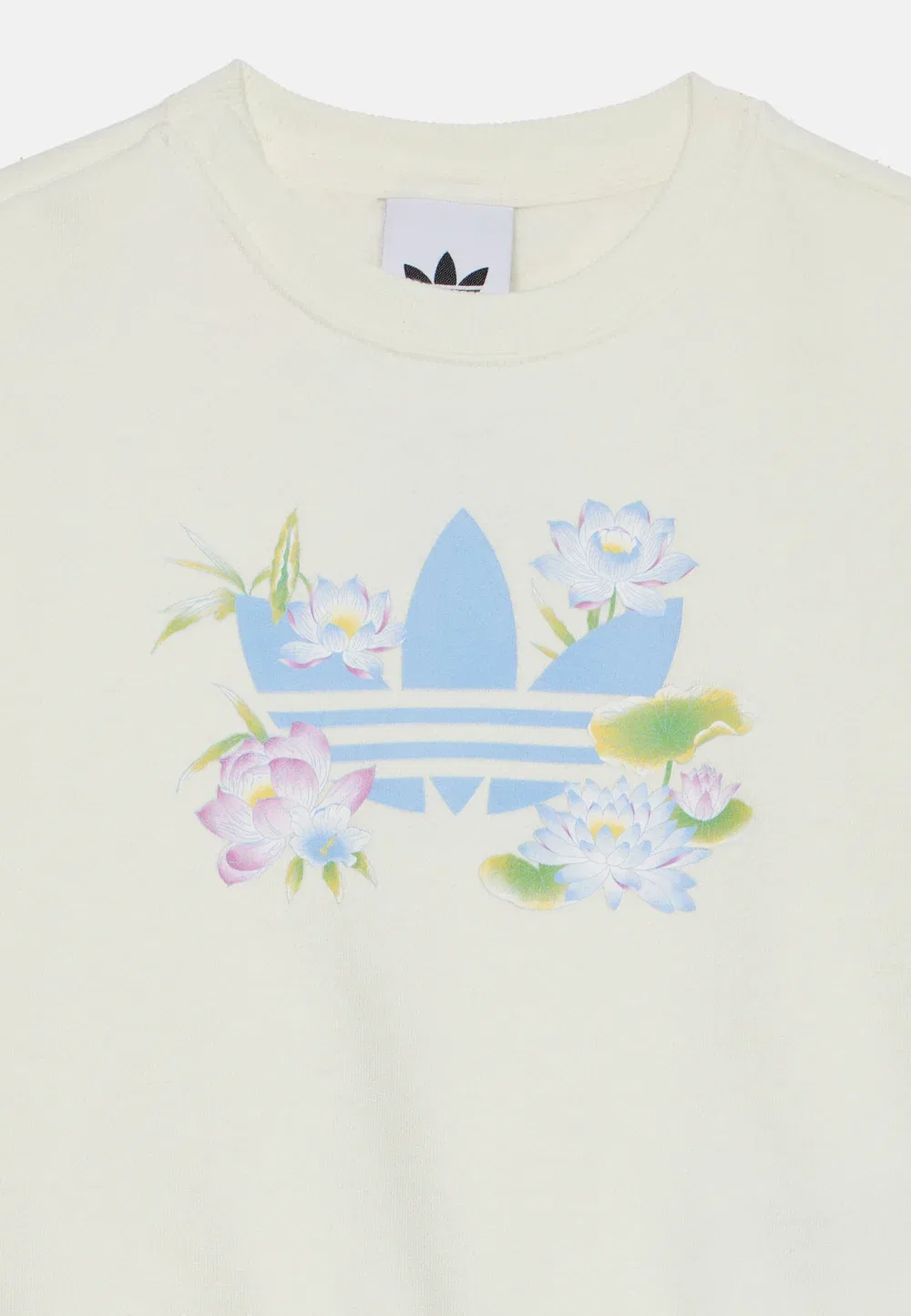 Детский спортивный костюм унисекс с цветочным принтом Adidas Originals, Off-White — фото 4