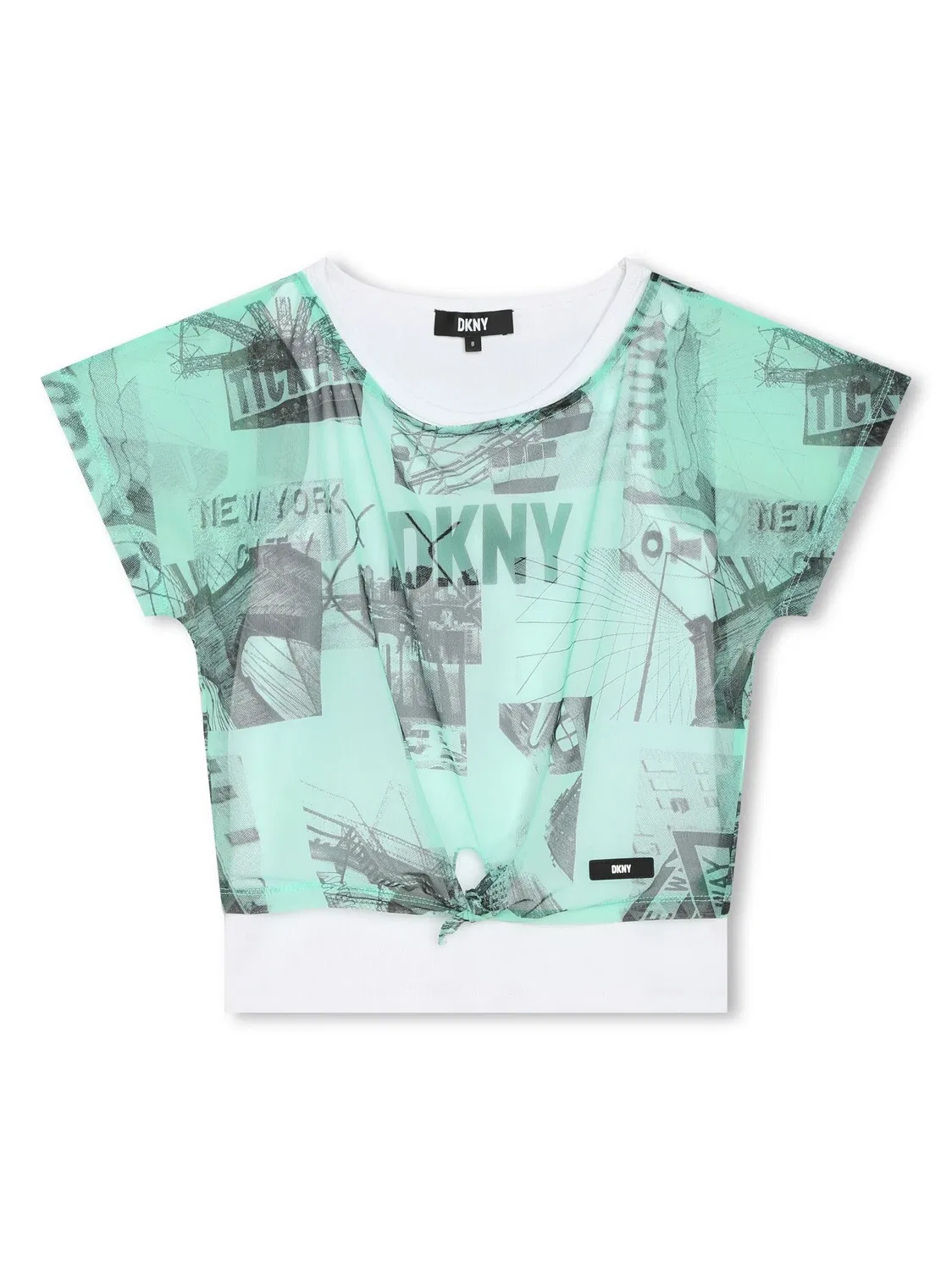 Футболка с принтом Нью-Йорка DKNY, белый