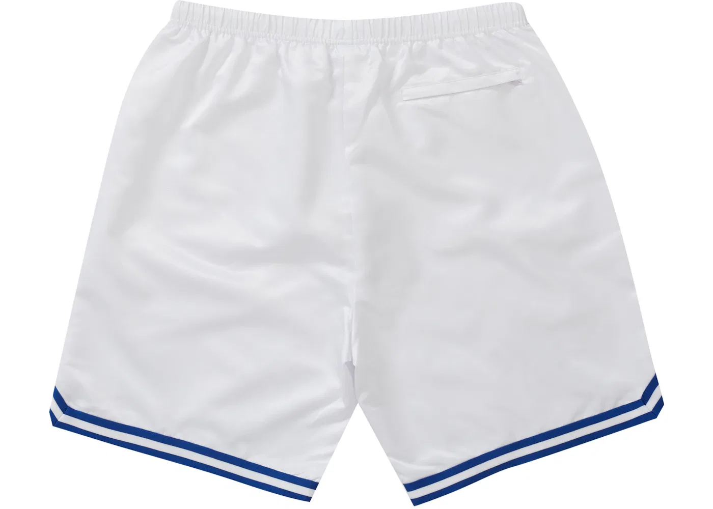 Мужские шорты из атласа Mitchell & Ness Supreme, White — фото 2