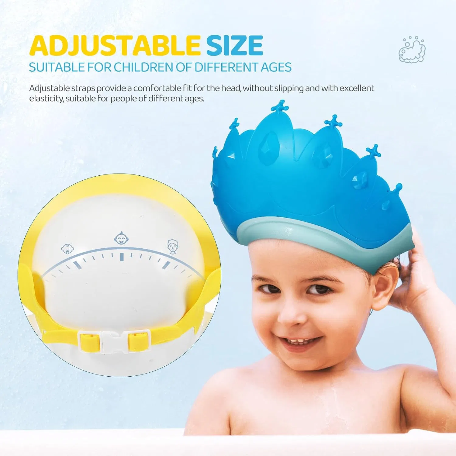 Шапочка для душаs 3-Pack, Hemobllo, Plastic, Ear Protection, 17x27 cm — фото 3