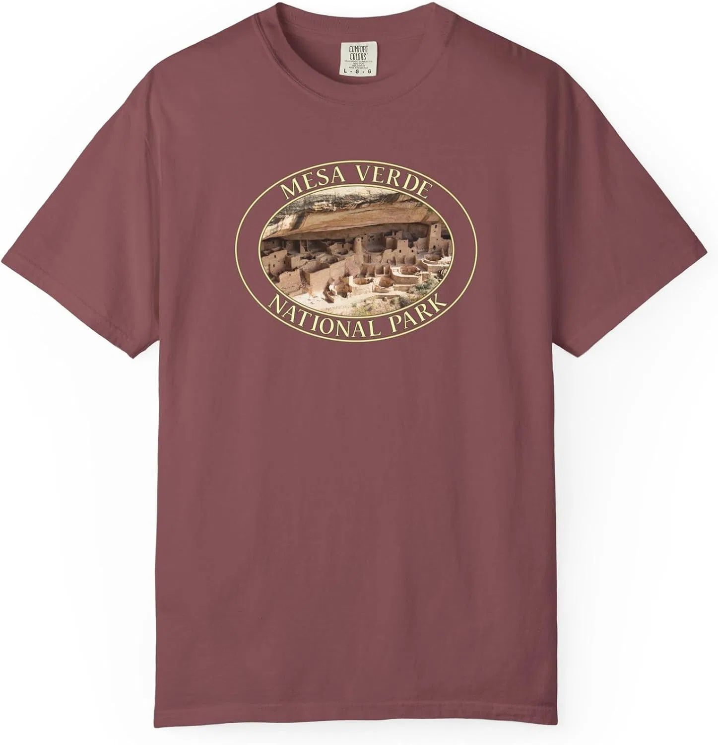 Футболка с принтом Cliff Palace Mesa Verde Comfort Colors, Brick