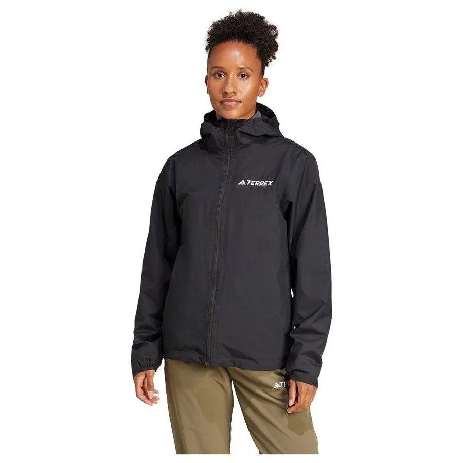 Женский трехслойный дождевик adidas W MT ESS 3IN1 J, Черный — фото 2