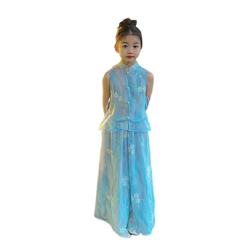 Детский комплект ханьфу Lanza, Цвет Blue Sleeveless