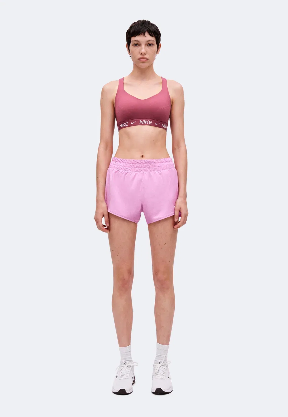 W nk one df mr 3in br short - спортивные шорты Nike Performance, Light Magenta/White — фото 2