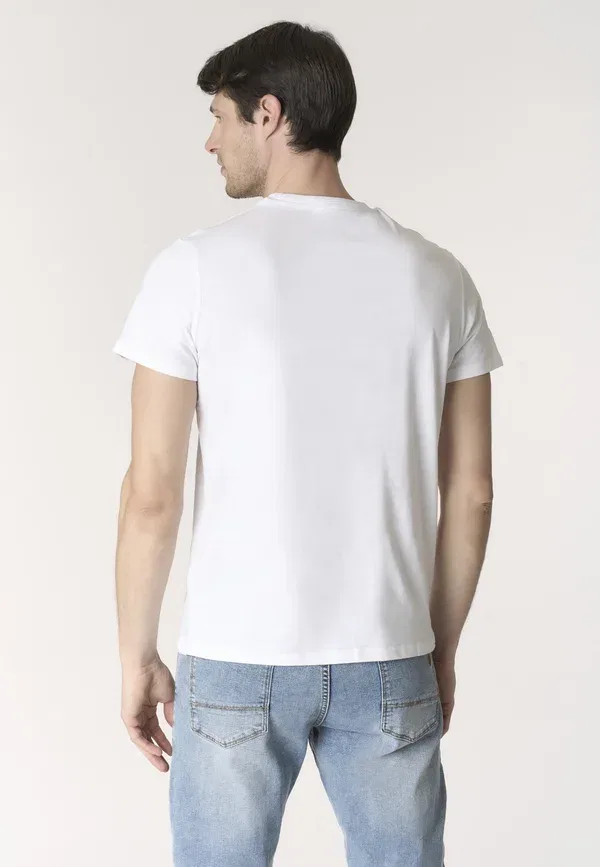 Футболка с вышивкой T-shirt da uomo a maniche corte con logo e numero ricamati U.S. Polo Assn., белый — фото 3