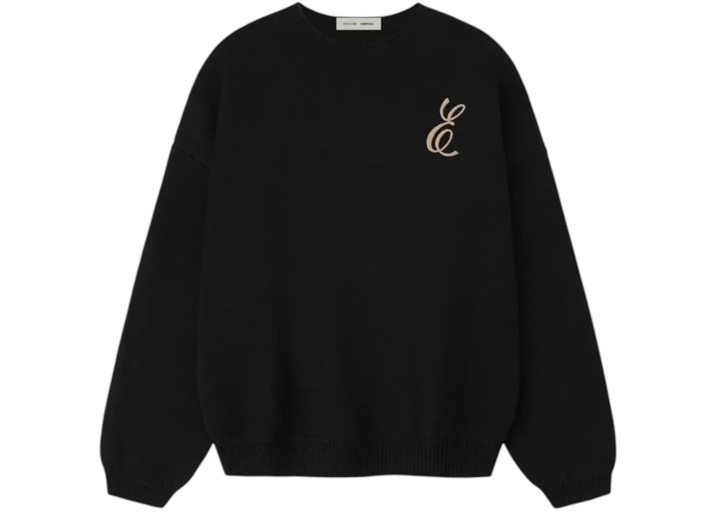 Мужской свитшот с вафельным узором Sweater Fear of God, Vintage Black