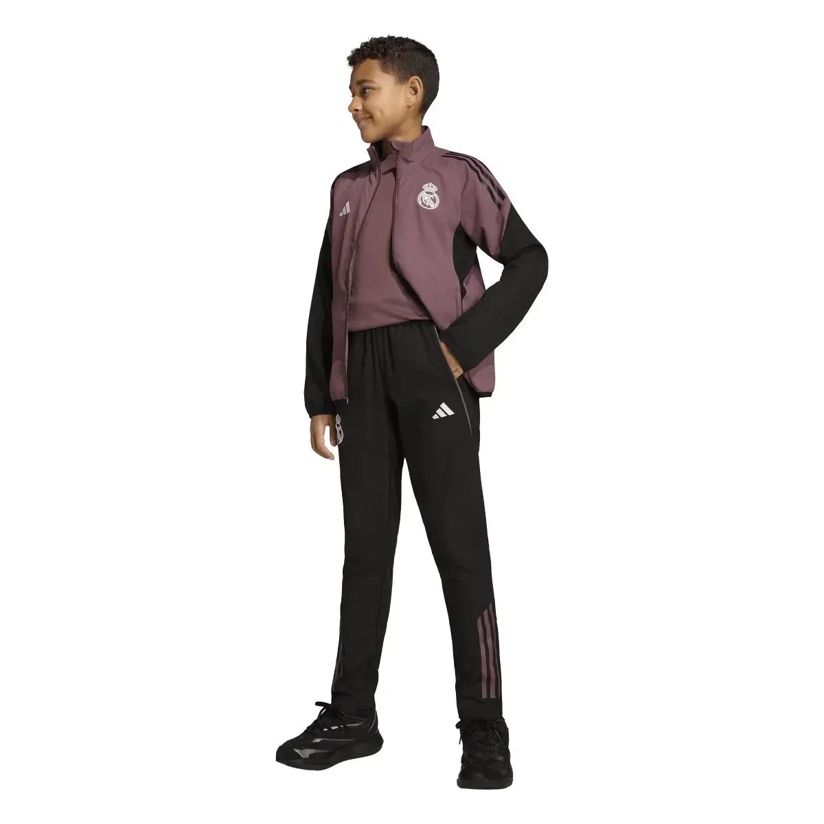 Детская худи для мальчиков Real Madrid CF 2025-2026 Pre Match Tiro25 Competition adidas, Negro — фото 4