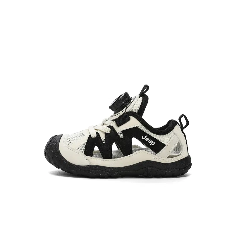 Детские кроссовки для мальчиков с защитой от скольжения Jeep Spring Morning 2.0, Ivory White/Obsidian Black