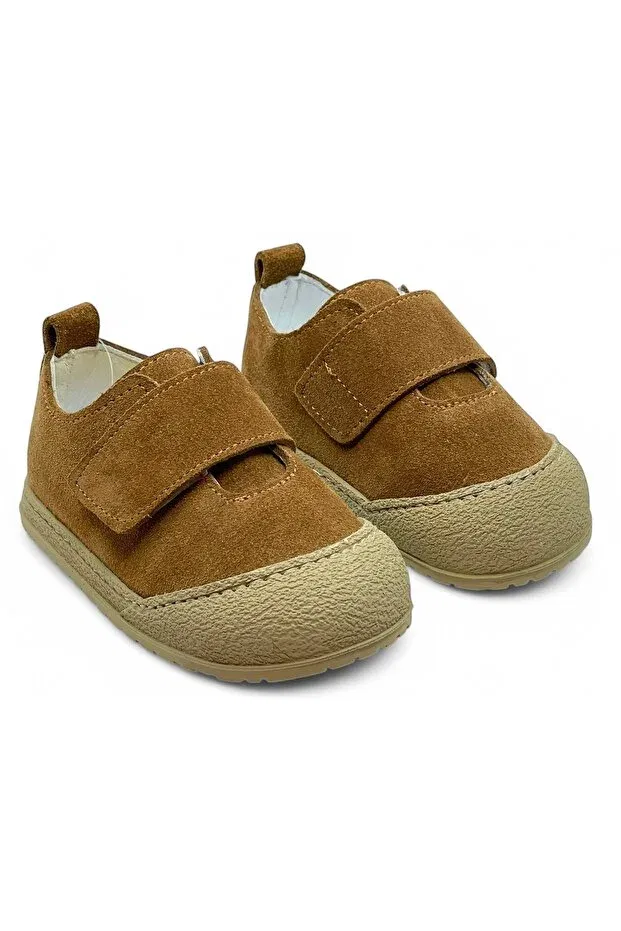 Детские повседневные кожаные туфли для мальчиков на плоской подошве Happy Walk, Brown