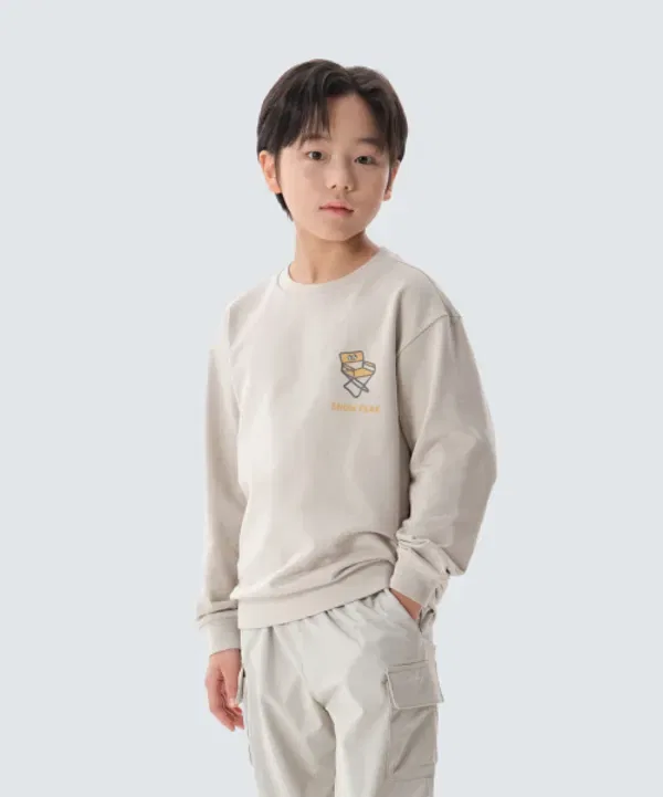 Детская футболка с капюшоном для кемпинга, s25skfht80 Snowpeak Apparel Kids, светло-бежевый