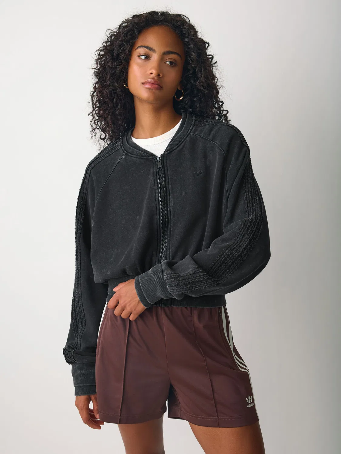 Толстовка двуслойная с капюшоном adidas Originals, черный