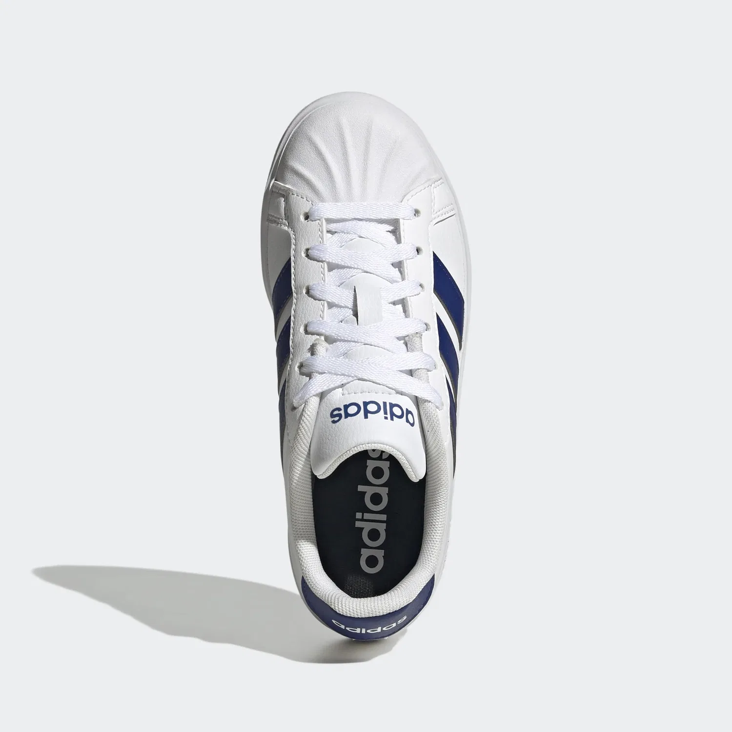 Детские кроссовки с мыском из резины Adidas Superstar, Cloud White/Mystery Ink — фото 4