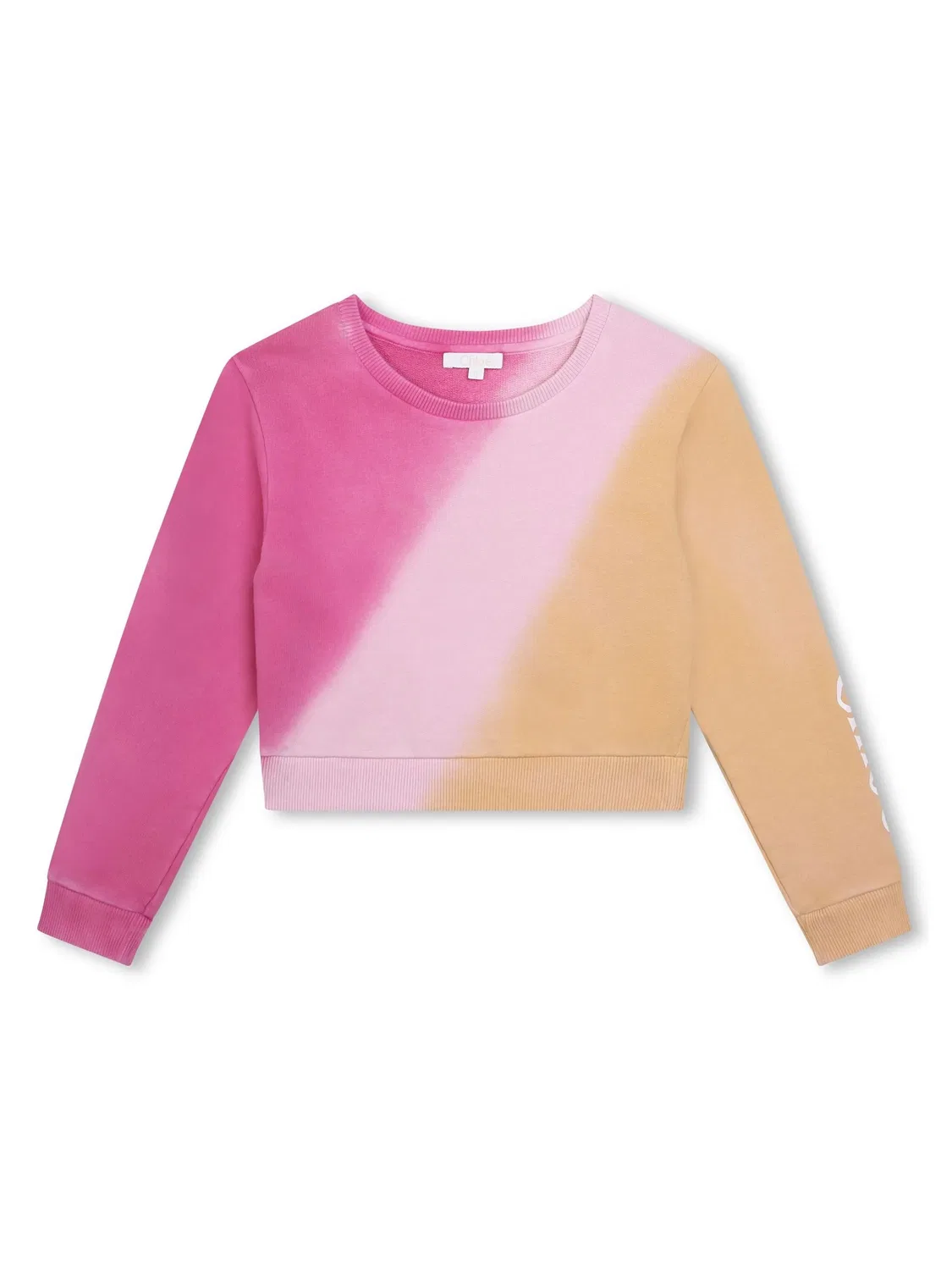 Свитшот с эффектом омбре и тай-дай Chloé, розовый