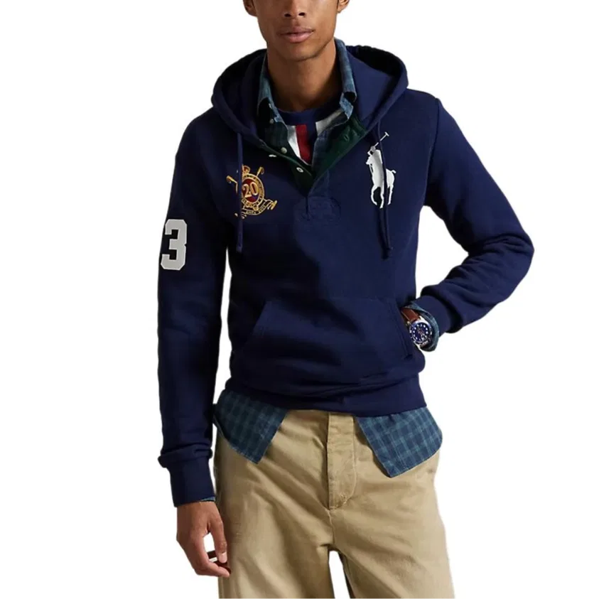 Мужской свитшот с принтом Big Pony, Polo Ralph Lauren, Newport Marine Blue — фото 4