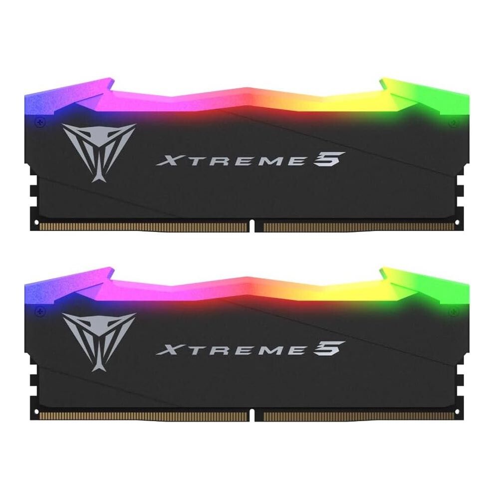 

Модуль памяти Patriot Viper Xtreme 5 RGB 48 Гб (2x24 Гб), 7600 МГц, DDR5, PVXR548G76C36K, черный