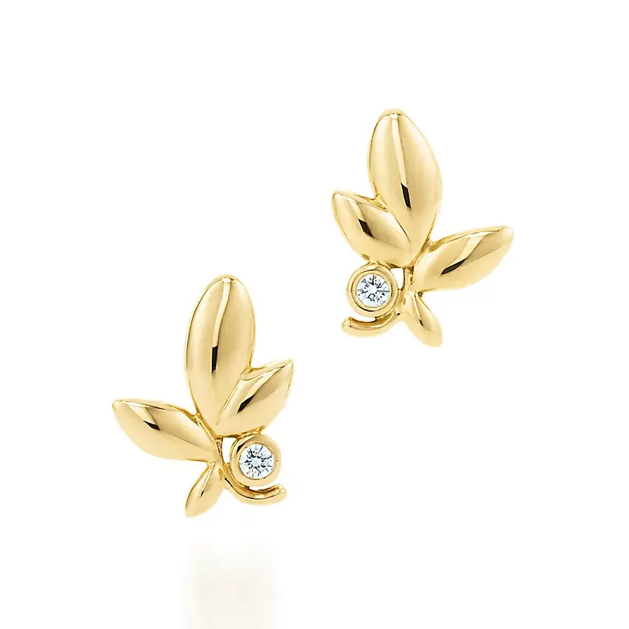 

Серьги Tiffany & Co. x Paloma Picasso Olive Leaf, золото/бриллиант