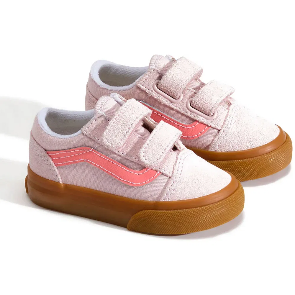 Детские кроссовки с липучками Old Skool V Vans, Pink