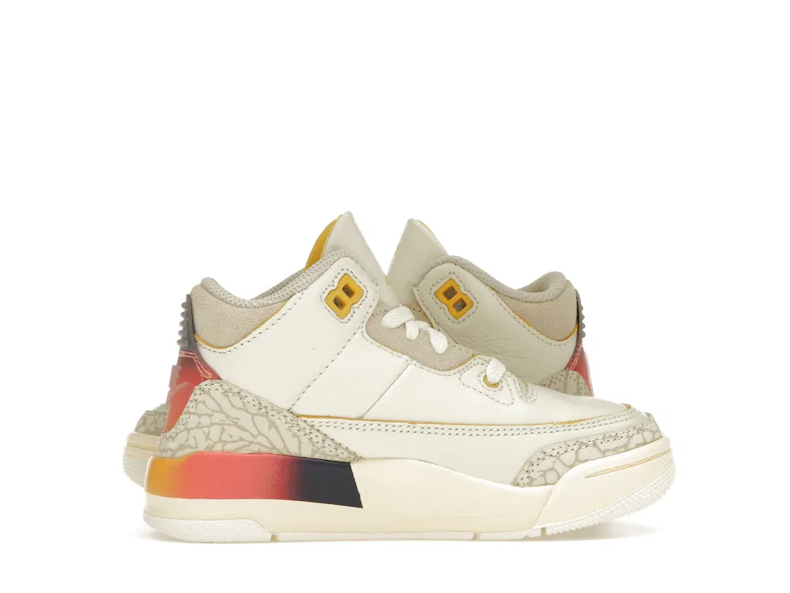 Детские кроссовки Lifestyle с принтом Jordan 3 Retro SP J Balvin Medellín Sunset (PS) Jordan, Multi-Color — фото 3