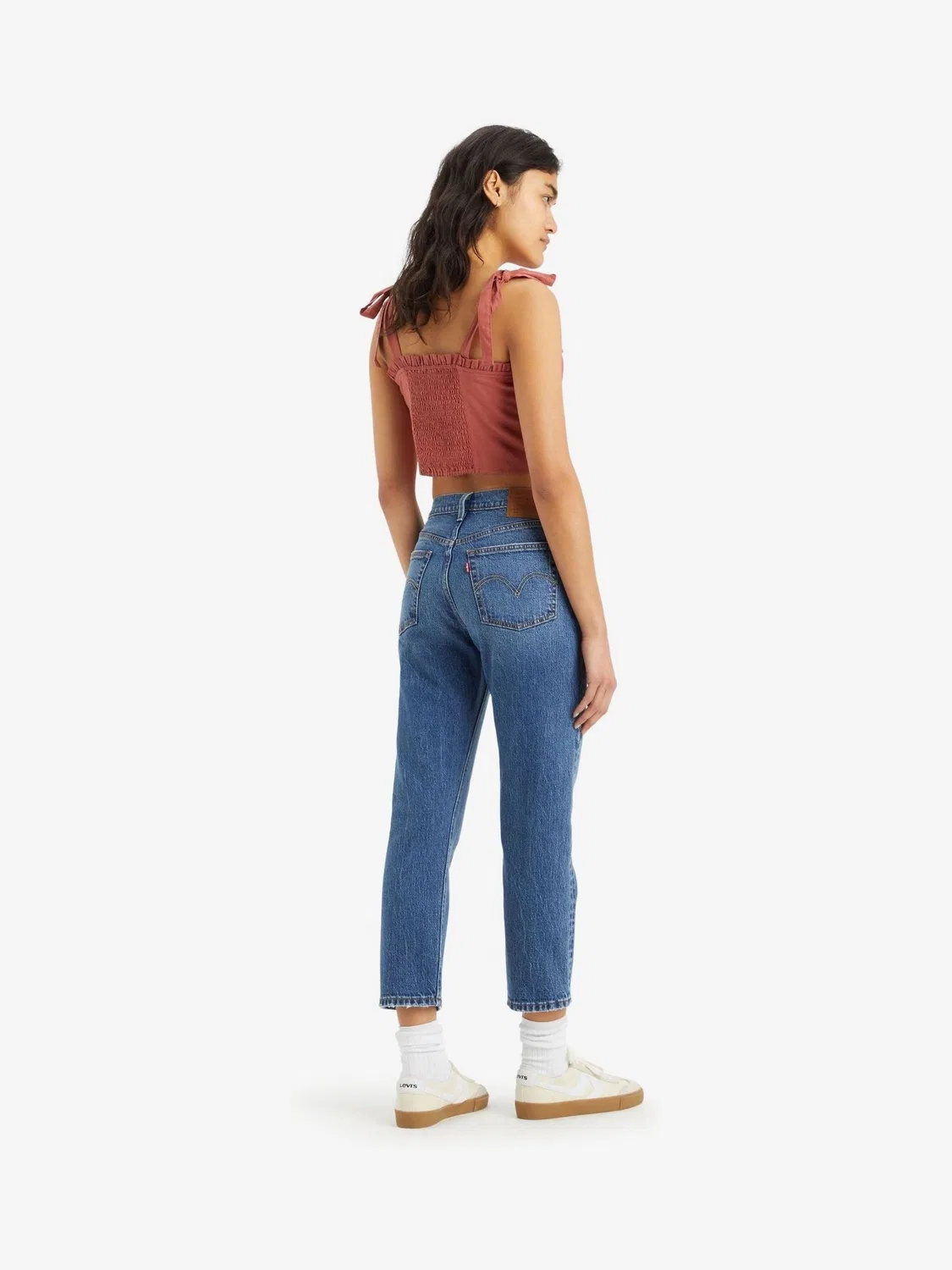 Джинсы прямого кроя 501 Crop Stretch Levi's, синие — фото 2