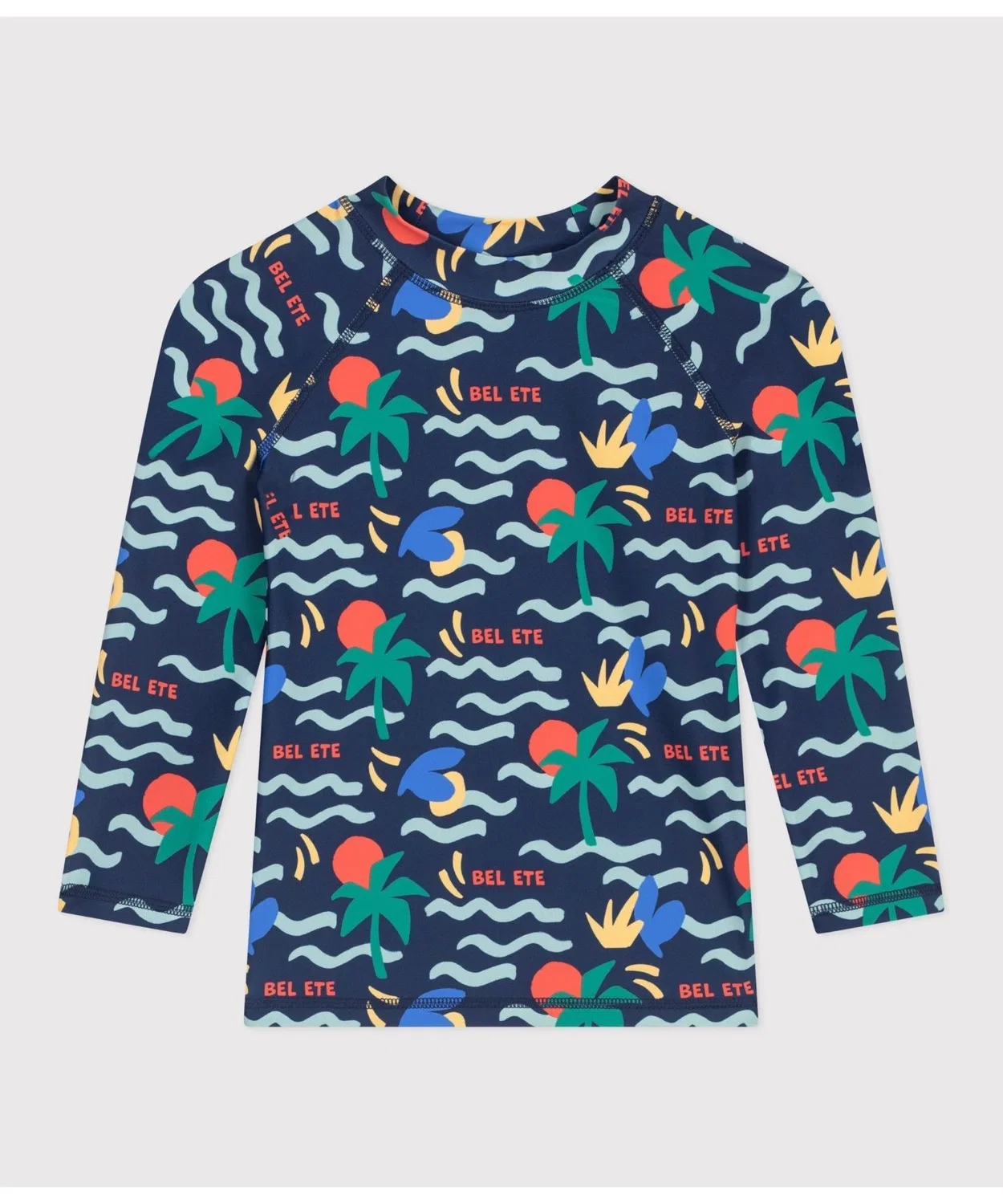 Детский рашгард с длинным рукавомс принтом PETIT BATEAU, Blue Other