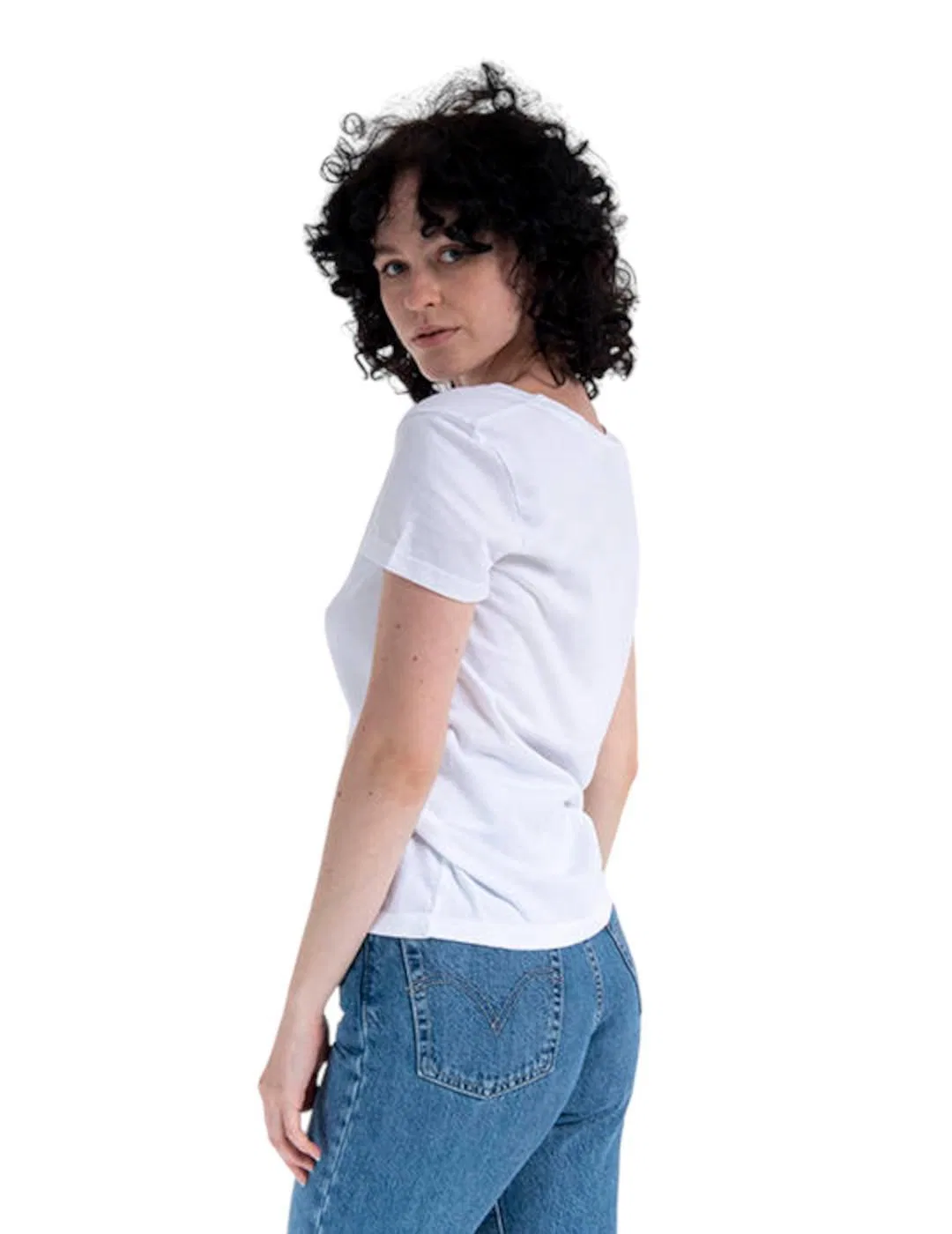 Женская футболка с V-образным вырезом Perfect Levi's, Weiß — фото 2