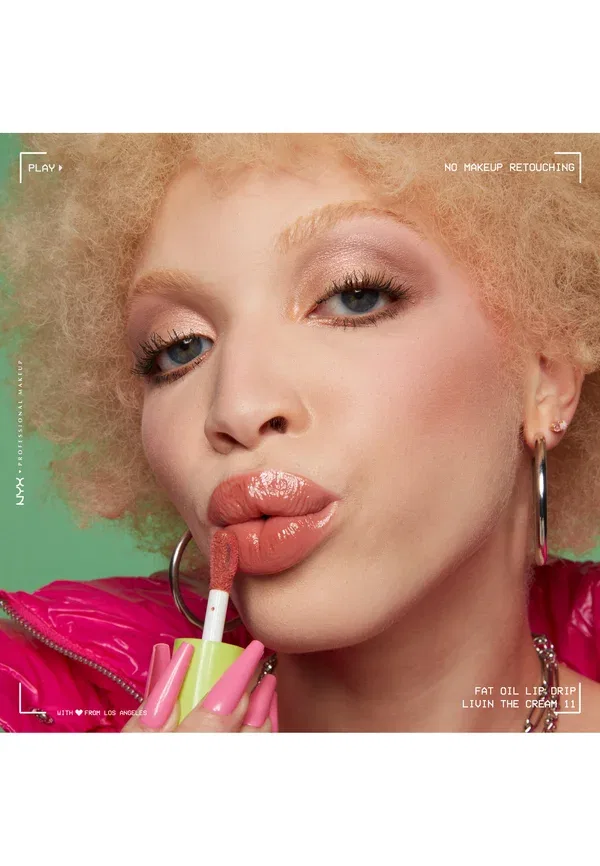 Блеск для губ жирный масляный Fat Oil Lip Drip, 4.8 мл, Nyx Professional Makeup, 11 Livin' The Cream, цвет 11 livin' the cream — фото 4