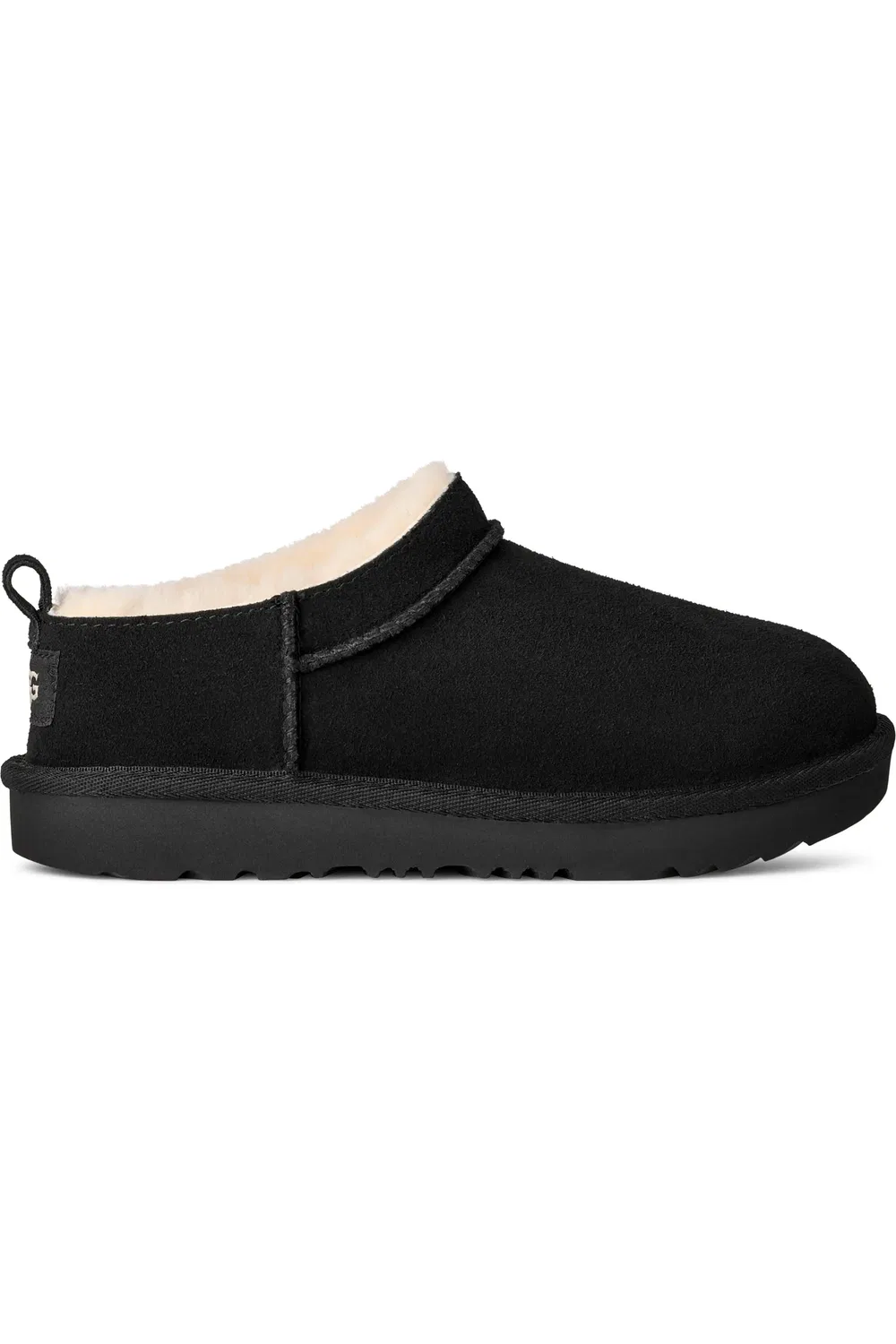 Детские ботиночки на молнии водонепроницаемые Classic Micro Leather UGG, черный — фото 2