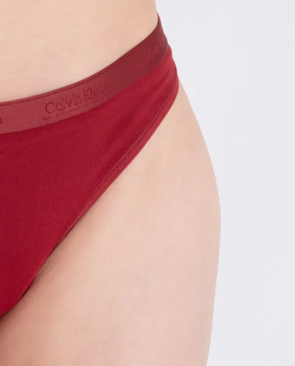 Женские трусы-танга набор 3 шт Modern Logo Holiday Multicolor Calvin Klein, Multicolor — фото 3