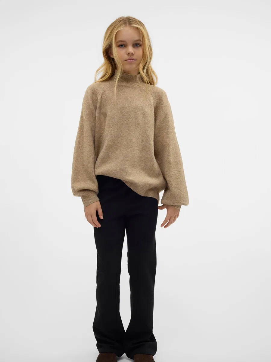Расклешенные брюки Vero Moda Girl 'VMLuccakamma' черного цвета — фото 3