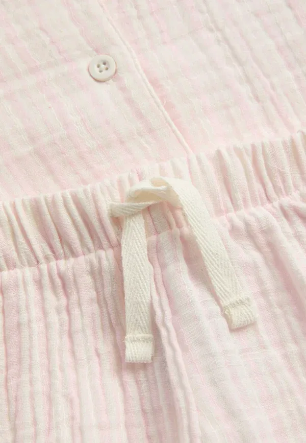 Комплект пижамы полосатый Marks & Spencer, light pink, светло-розовый — фото 3