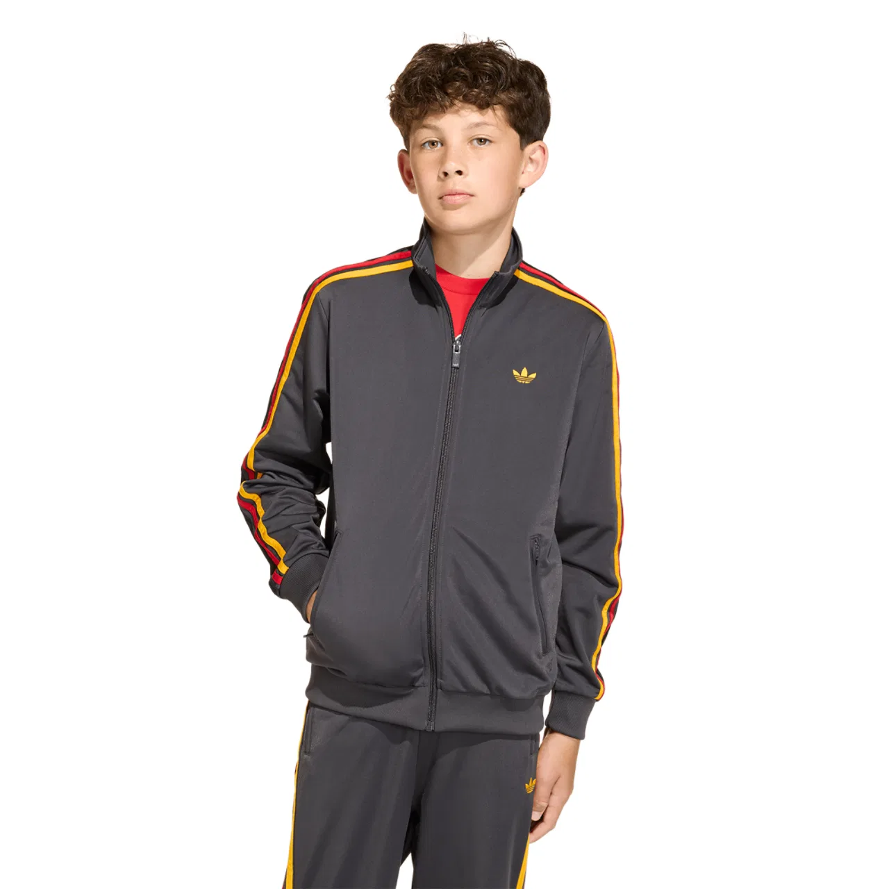 Куртка для мальчиков Firebird Loose Track Adidas, цвет Utility Black/Collegiate Gold