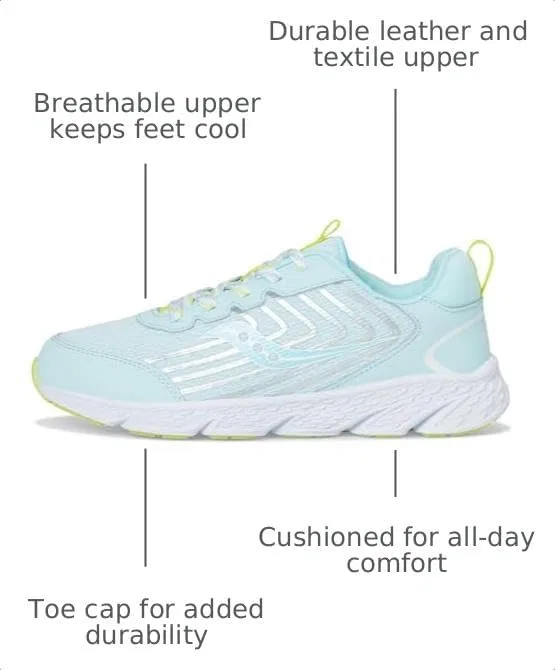 Детские кроссовки для мальчиков Wind 3 0 Saucony, Light Blue — фото 3