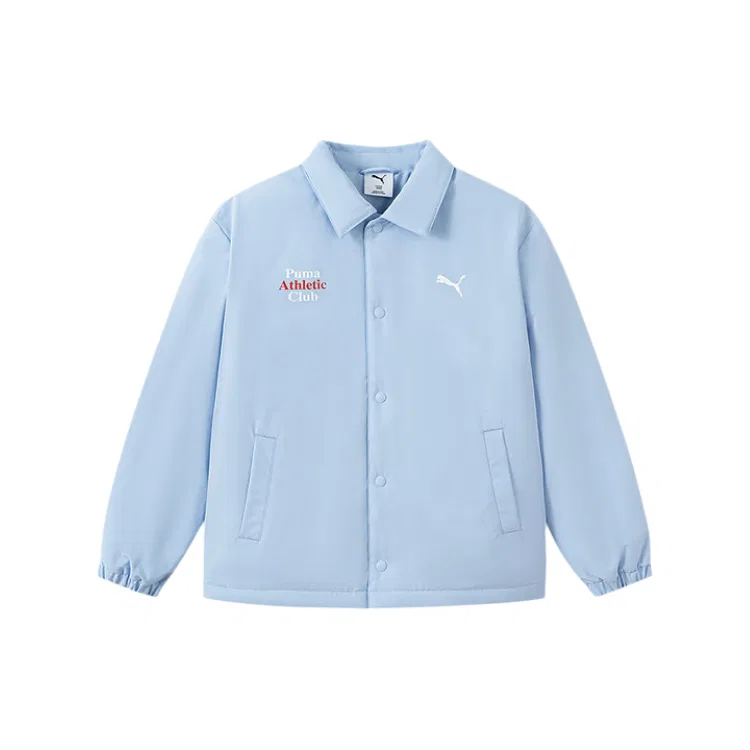 Детская утепленная куртка с воротником, размер, PUMA, Lake Blue