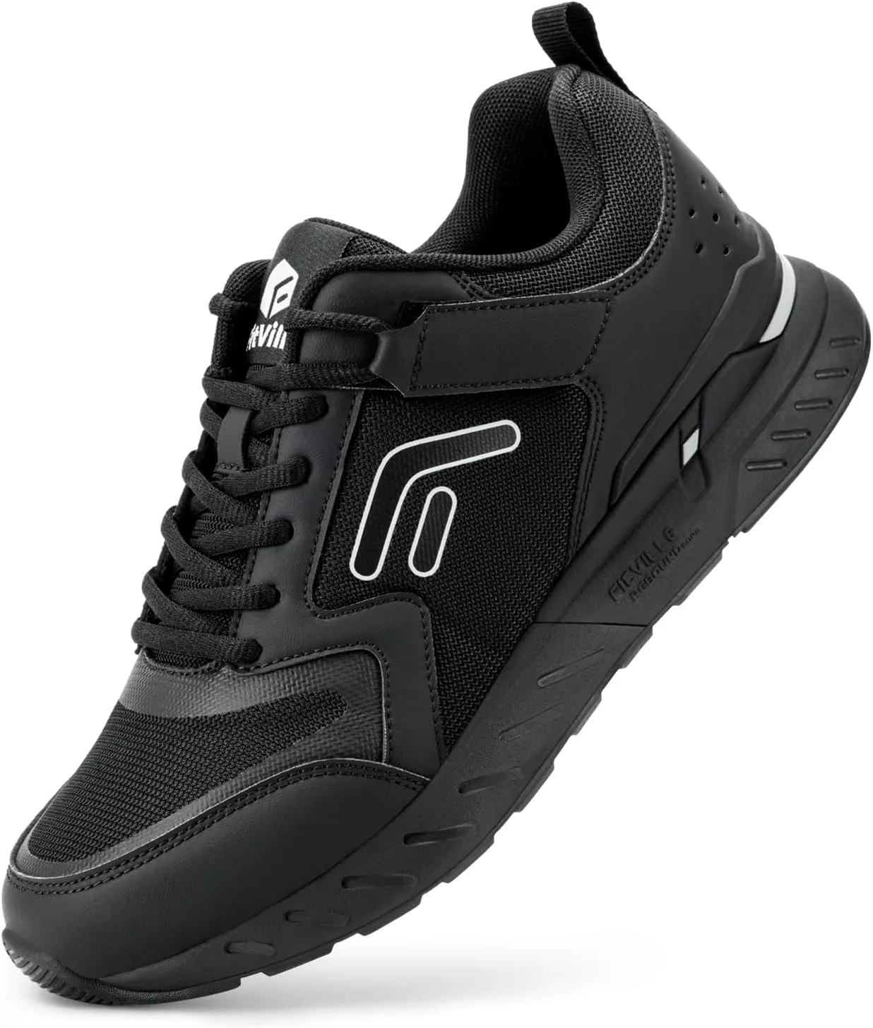 

Мужские кроссовки FitVille с дополнительной шириной, подходящие для диабетиков, с поддержкой свода стопы, стельками с амортизацией для облегчения боли при подошвенном фасците и боли в пятках, легкий дизайн для удобного надевания, черный