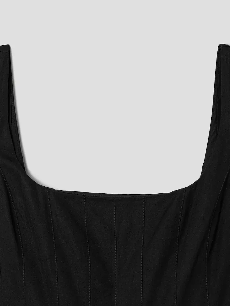 Платье миди с расклешенной юбкой, La Robe Agave JACQUEMUS, Black — фото 3