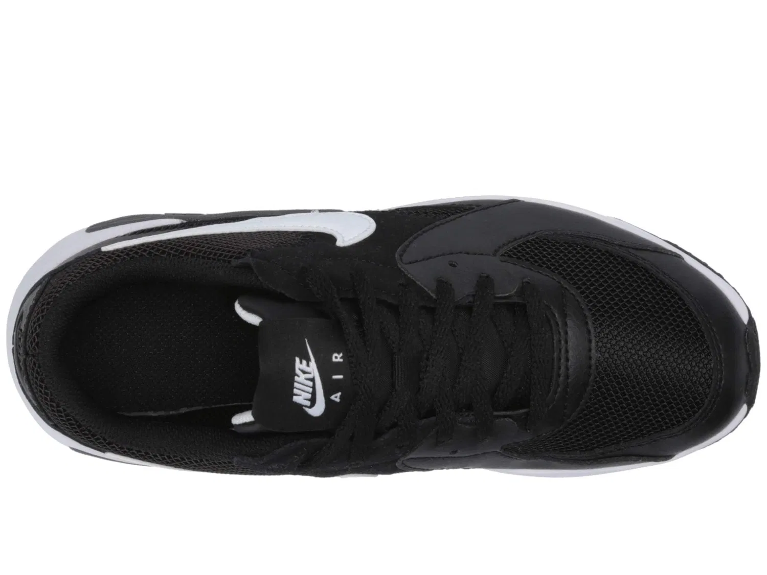 Детские кроссовки для мальчиков с шнуровкой Air Max Excee NIKE, Black White Dark Grey — фото 4