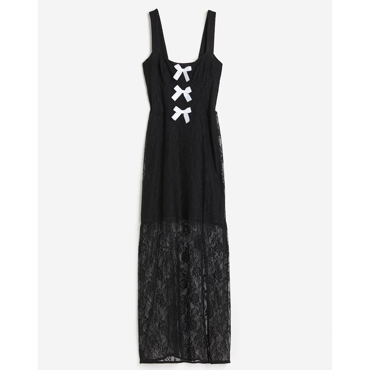 

Платье H&M Bow-detail Lace, черный