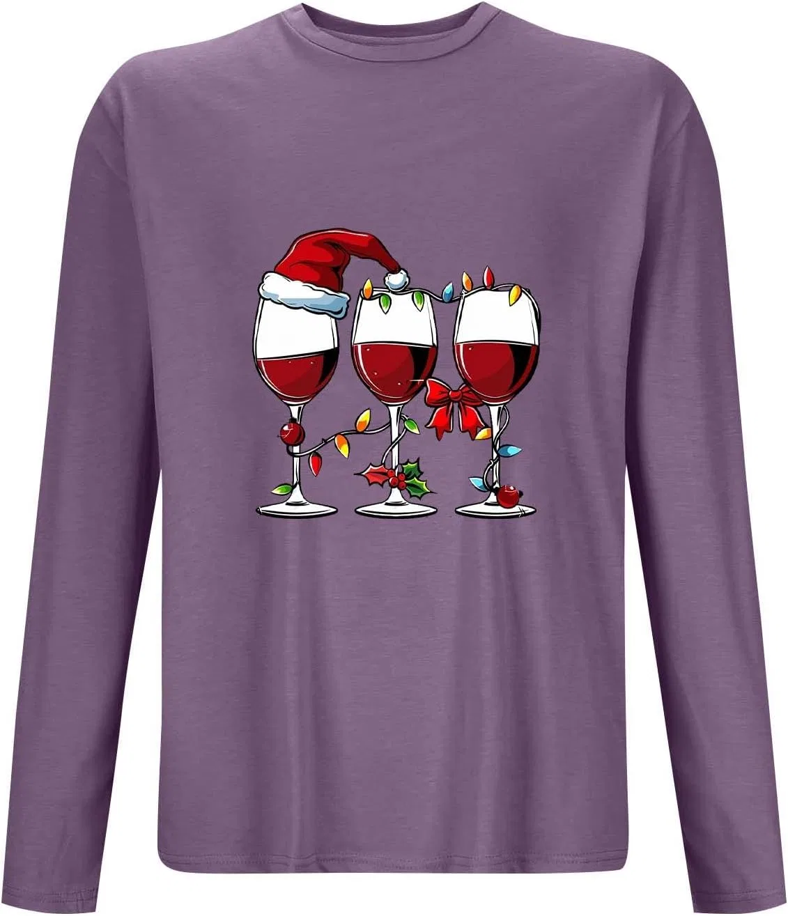 Мужская футболка с принтом Ugly Christmas, Purple — фото 3
