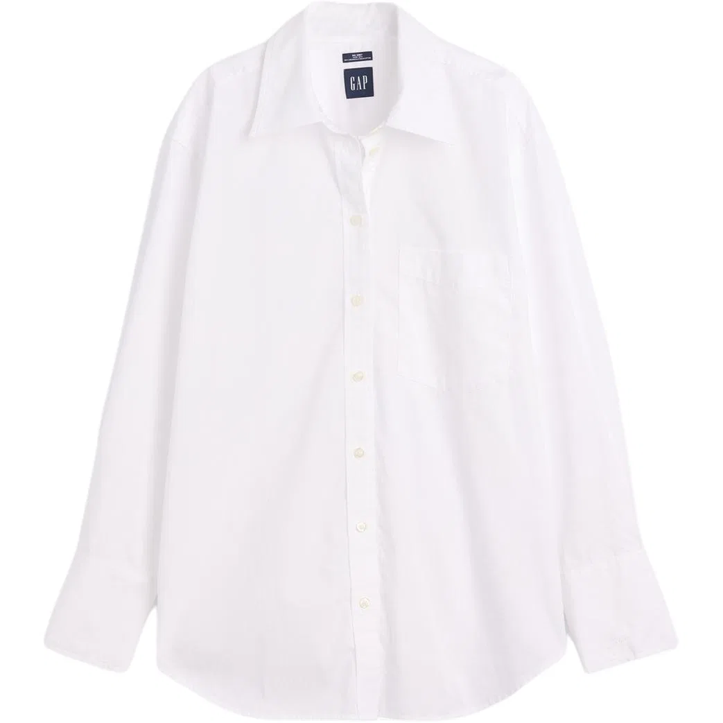 Женская рубашка с отложным воротником Moderate, GAP, White