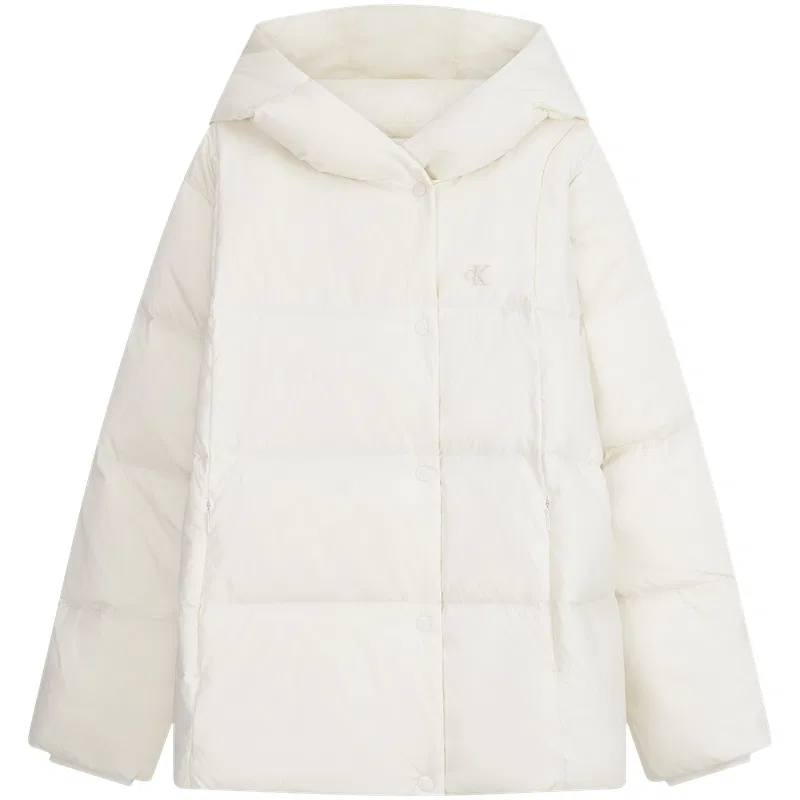 Женский пуховик с капюшоном YAS Calvin Klein, Ivory