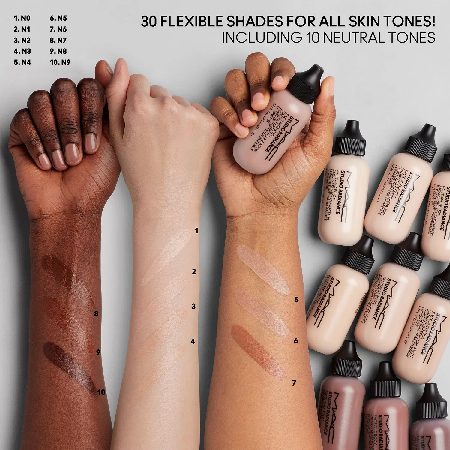 Тональная основа MAC Studio Radiance Face and Body Radiant Sheer Foundation, MAC, N9 — фото 4