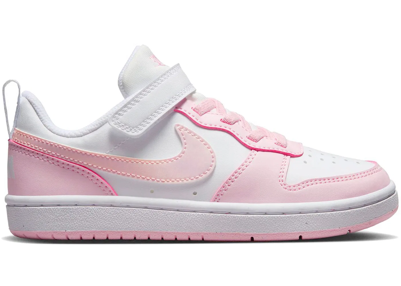 Детские кроссовки с кожаным верхом Nike Court Borough Low Recraft Nike, White/Pink Foam