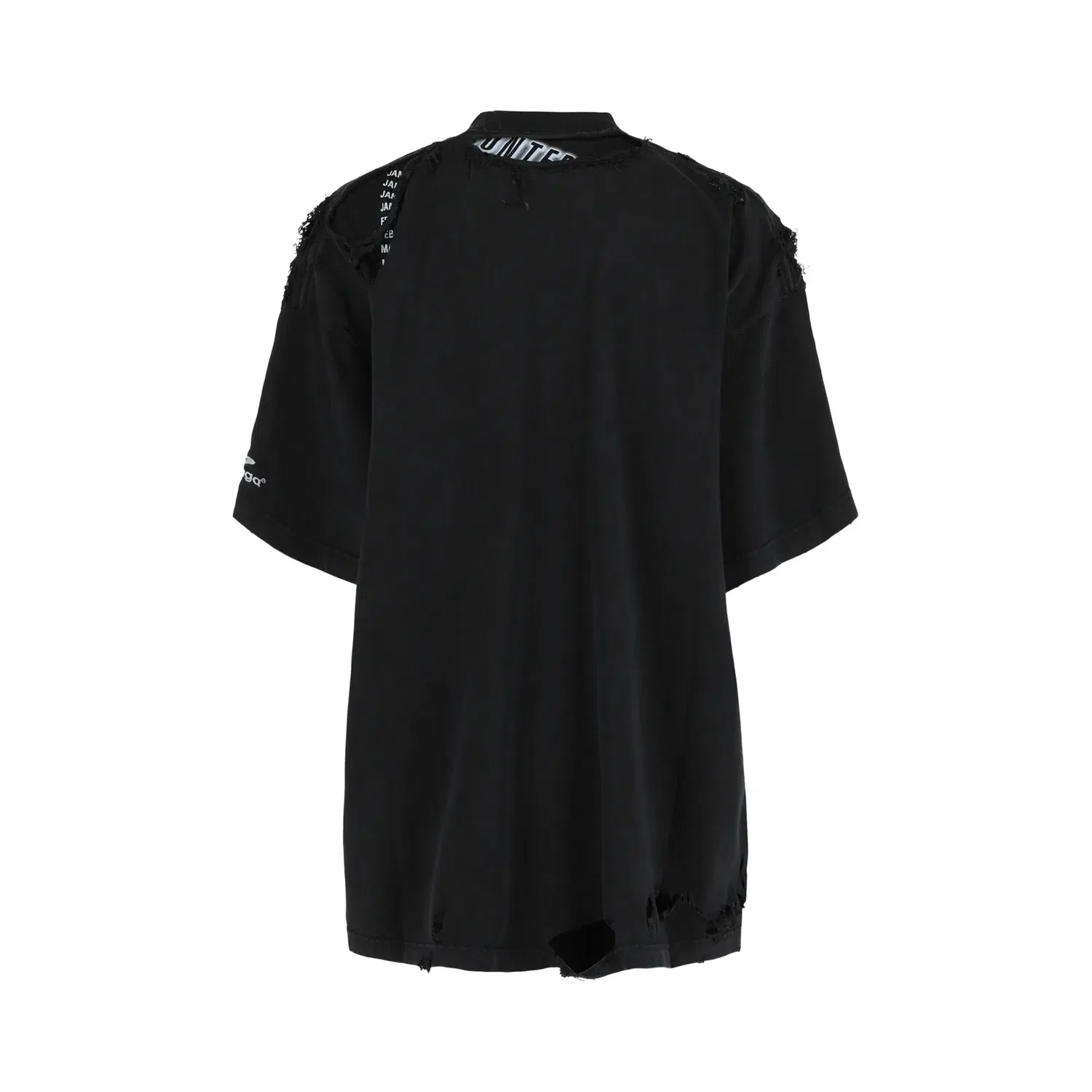 Футболка Balenciaga Oversized Distressed T-Shirt, черный — фото 2