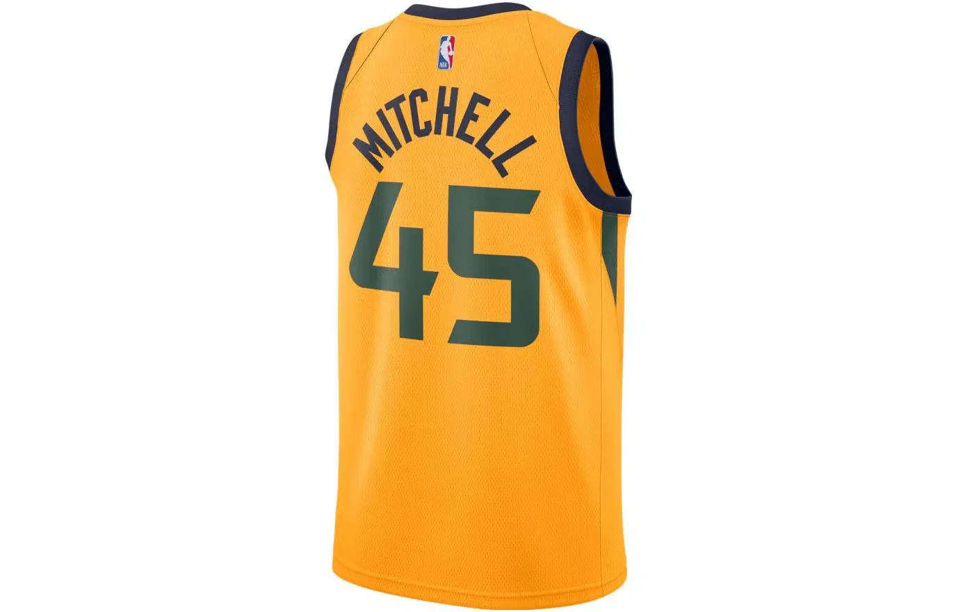 Джерси баскетбольное с принтом Donovan Mitchell 45 Nike, желтый — фото 2