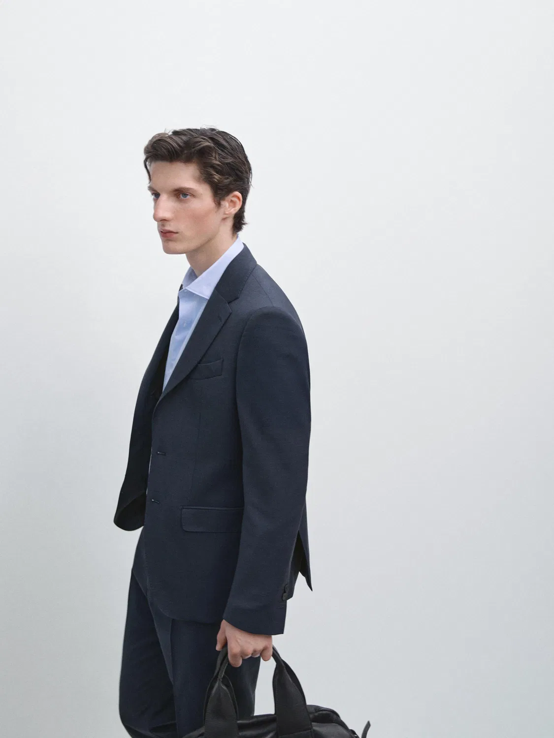 Пиджак Massimo Dutti, шерстяной, синий — фото 4